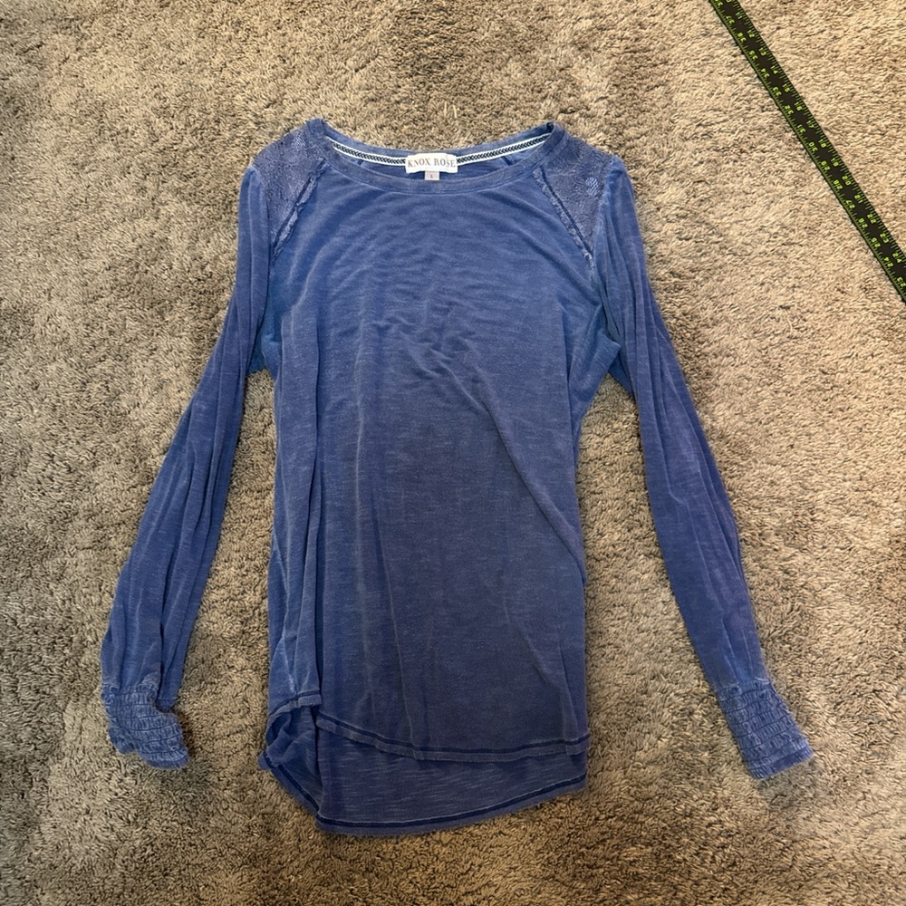 Knox Rose Indigo Long Sleeve Top